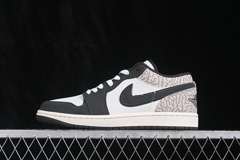 Air Jordan 1 Low White/Grey Crackle
