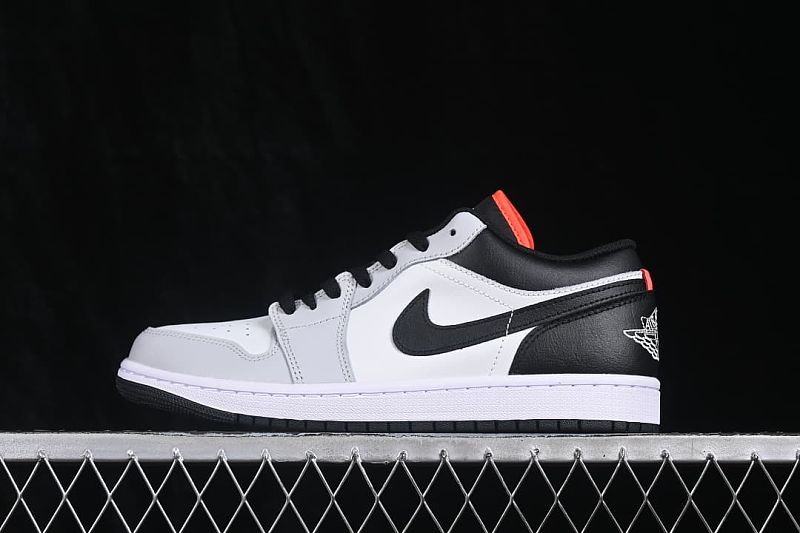 Air Jordan 1 Low White/Grey Black Swoosh
