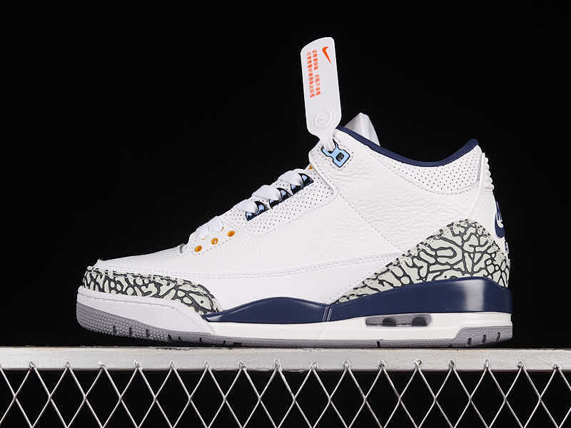 Air Jordan 3 Retro Wizards White/Gold/Blue