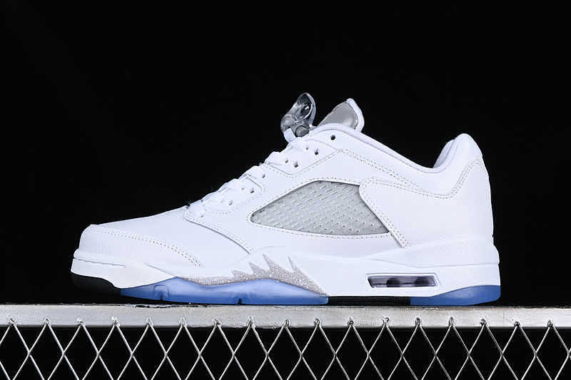 Air Jordan 5 Low White Silver