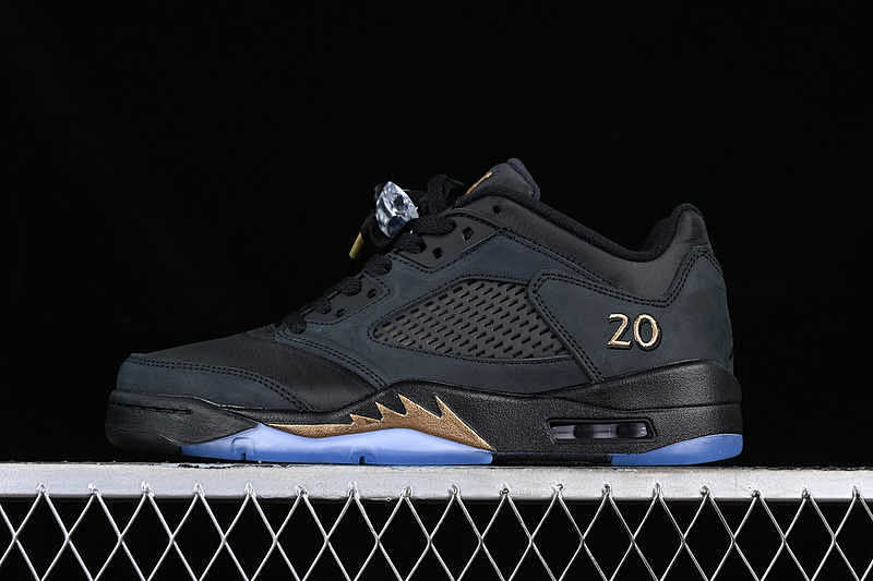 Air Jordan 5 Low Wings AJ5 Low Black Gold