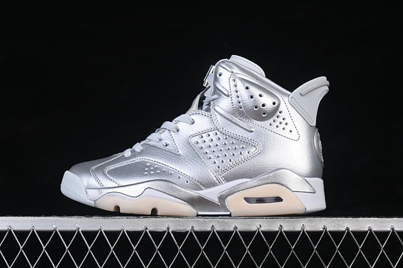 PSG x Air Jordan 6 Retro AJ6 Liquid Silver