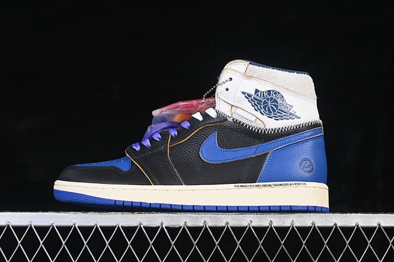 IO7847-001-3 04.jpeg Fragment x Union x Air Jordan 1 Retro AJ1 Deconstructed Royal Blue High Basketball Shoes