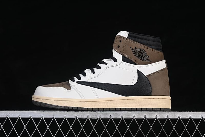 Travis Scott x Air Jordan 1 High OG AJ1 Reverse Swoosh High-top Basketball Shoes