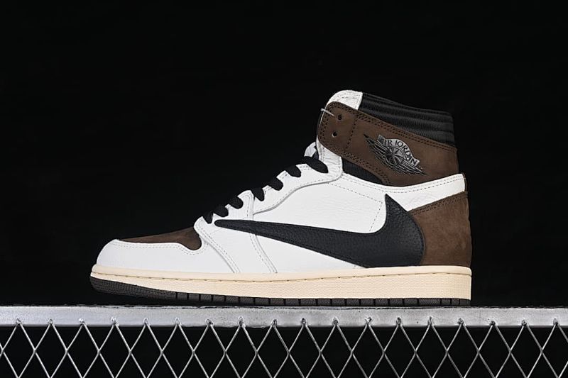 Travis Scott x Air Jordan 1 High OG AJ1 Reverse Swoosh High-top Basketball Shoes