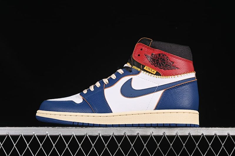 Air Jordan 1 x Union AJ1 Limited Collaboration Four-Color Deconstructed Patchwork Basketball Shoes
