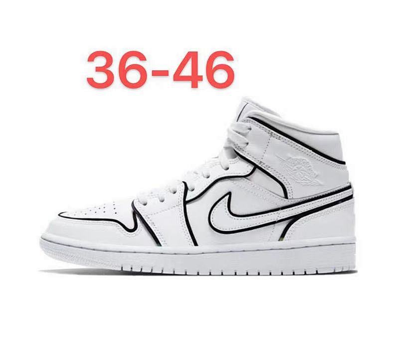 Air Jordan 1 Mid Black/White 2D Reflective