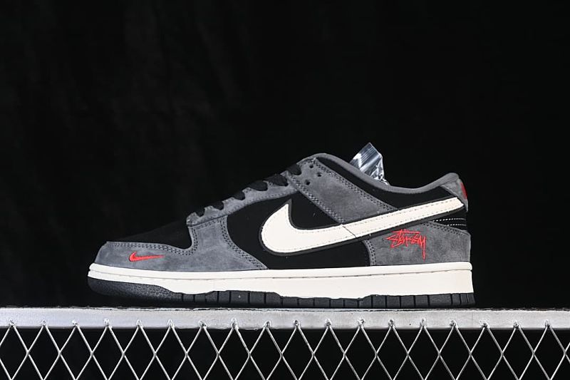 SB Dunk Low Stussy Collaboration Low-top Casual Skate Shoes