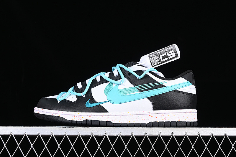 Nk Dunk Low Multi Color Energetic Triple Swoosh Custom Deconstructed Strap Casual Skate Shoes