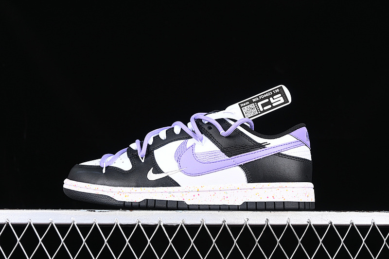 Nk Dunk Low Multi Color Energetic Triple Swoosh Custom Deconstructed Strap Casual Skate Shoes