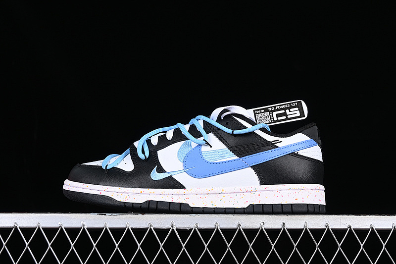 Nk Dunk Low Multi Color Energetic Triple Swoosh Custom Deconstructed Strap Casual Skate Shoes
