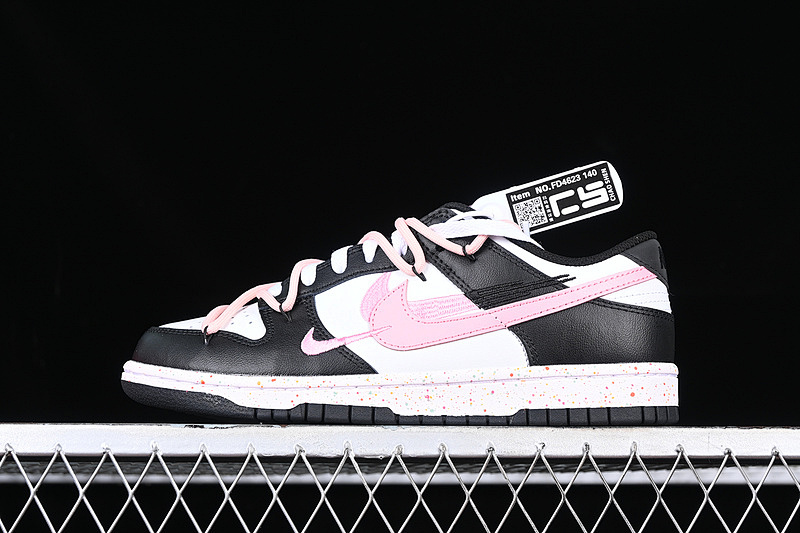 Nk Dunk Low Multi Color Energetic Triple Swoosh Custom Deconstructed Strap Casual Skate Shoes
