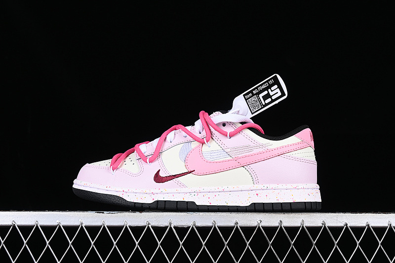 Nk Dunk Low Multi Color Energetic Triple Swoosh Custom Deconstructed Strap Casual Skate Shoes