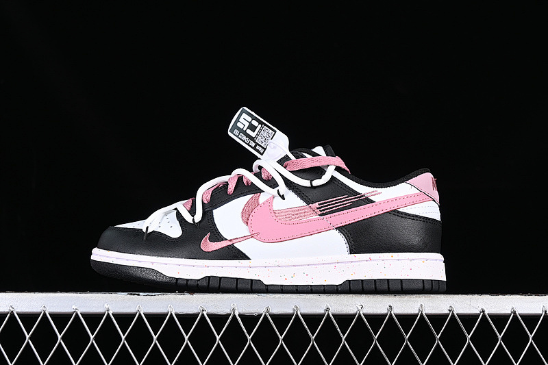 Nk Dunk Low Multi Color Energetic Triple Swoosh Custom Deconstructed Strap Casual Skate Shoes