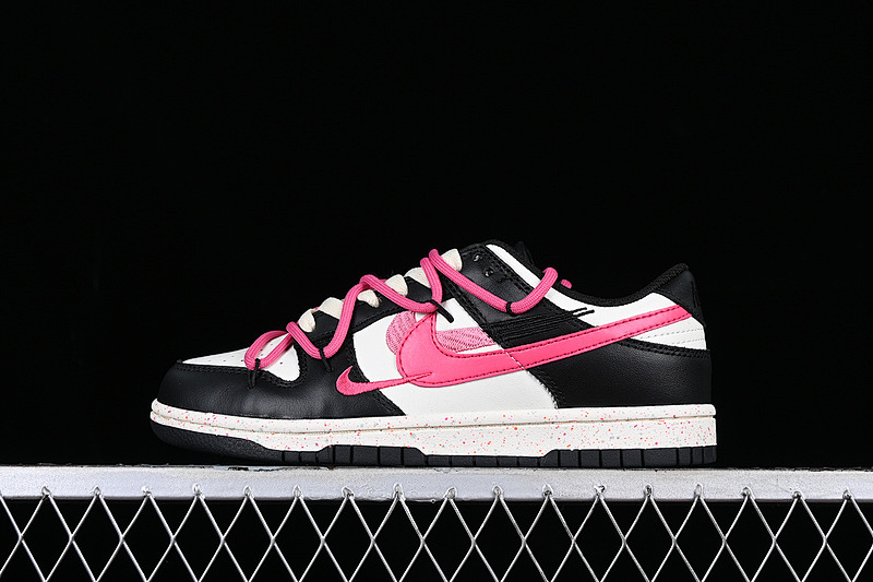 Nike Dunk Low Multi Color Vibrant Triple Swoosh Custom Deconstructed Strap Casual Skate Shoes