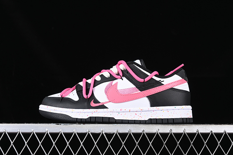 Nike Dunk Low Multi Color Vibrant Triple Swoosh Custom Deconstructed Strap Casual Skate Shoes