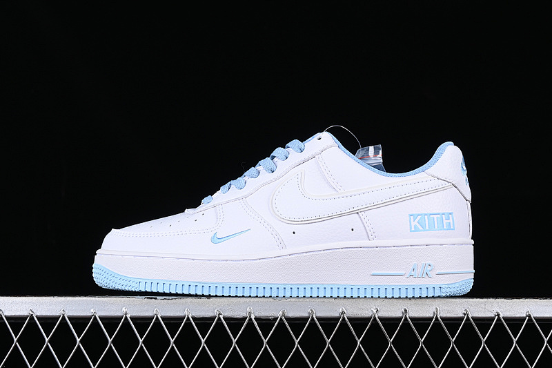 KT1659-002 04.jpeg Kith x Nk Air Force 1'07 Low Collab White Blue Air Force 1 Low Casual Skate Shoes