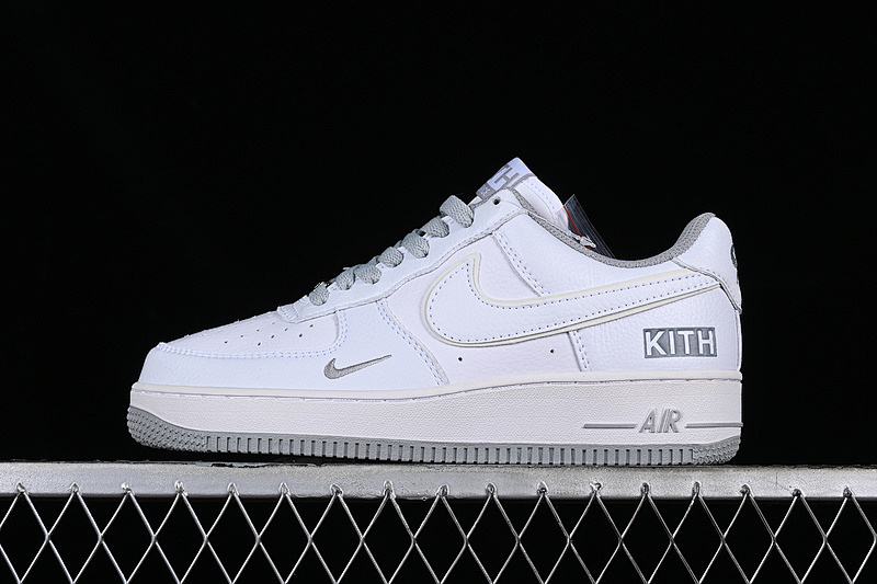 KT1659-009 04.jpeg Kith x Nk Air Force 1'07 Low Collab White Grey Air Force 1 Low Casual Skate Shoes