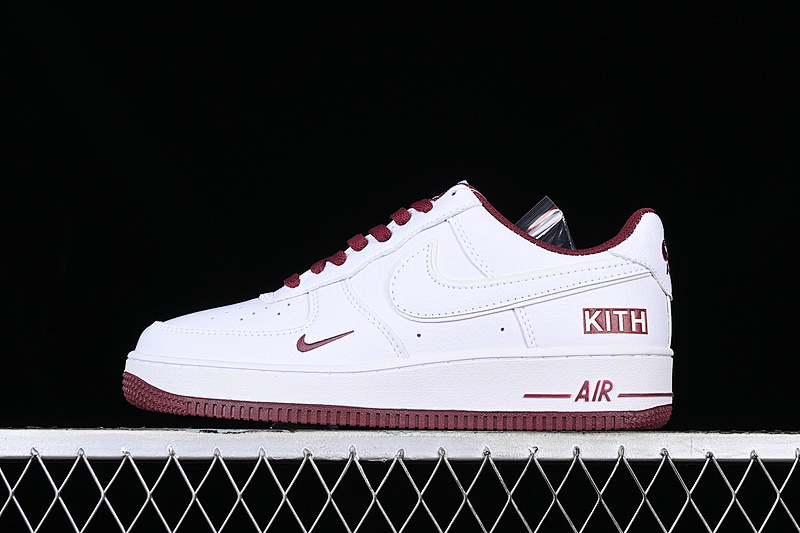 KT1659-006 04.jpeg Kith x Nk Air Force 1'07 Low Collab White Red Air Force 1 Low Casual Skate Shoes