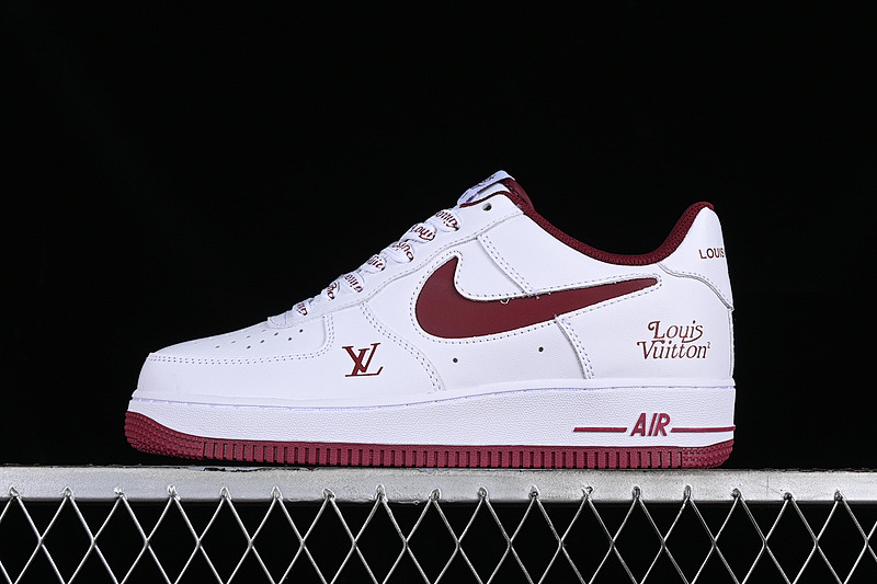 Louis Vuitton x Nike Air Force 1'07 Low Collaboration Custom Air Force 1 Low-top Casual Skate Shoes