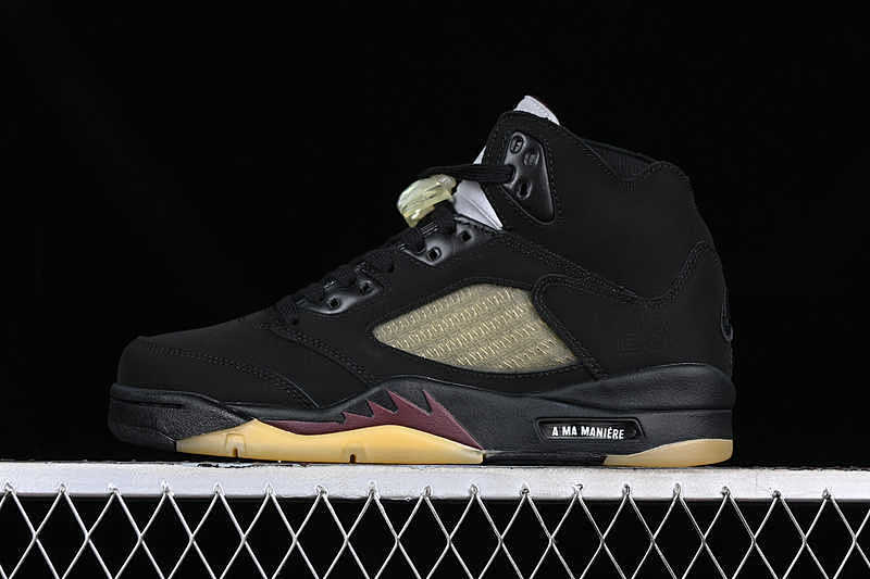 A Ma Maniere x Air Jordan 5 Low Black Suede