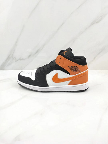 Air Jordan 1 Mid Black/White/Orange