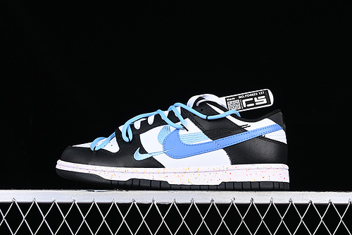 Nk Dunk Low Multi Color Energetic Triple Swoosh Custom Deconstructed Strap Casual Skate Shoes