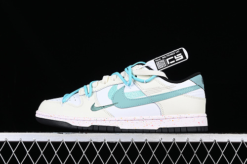 Nk Dunk Low Multi Color Energetic Triple Swoosh Custom Deconstructed Strap Casual Skate Shoes