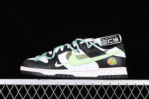 FD4623-152 06.jpeg Nk Dunk Low Multi Color Energetic Triple Swoosh Custom Deconstructed Strap Casual Skate Shoes