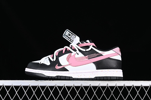 Nk Dunk Low Multi Color Energetic Triple Swoosh Custom Deconstructed Strap Casual Skate Shoes