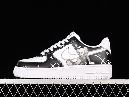 Kaws x Air Force 1 '07 Low Black/White