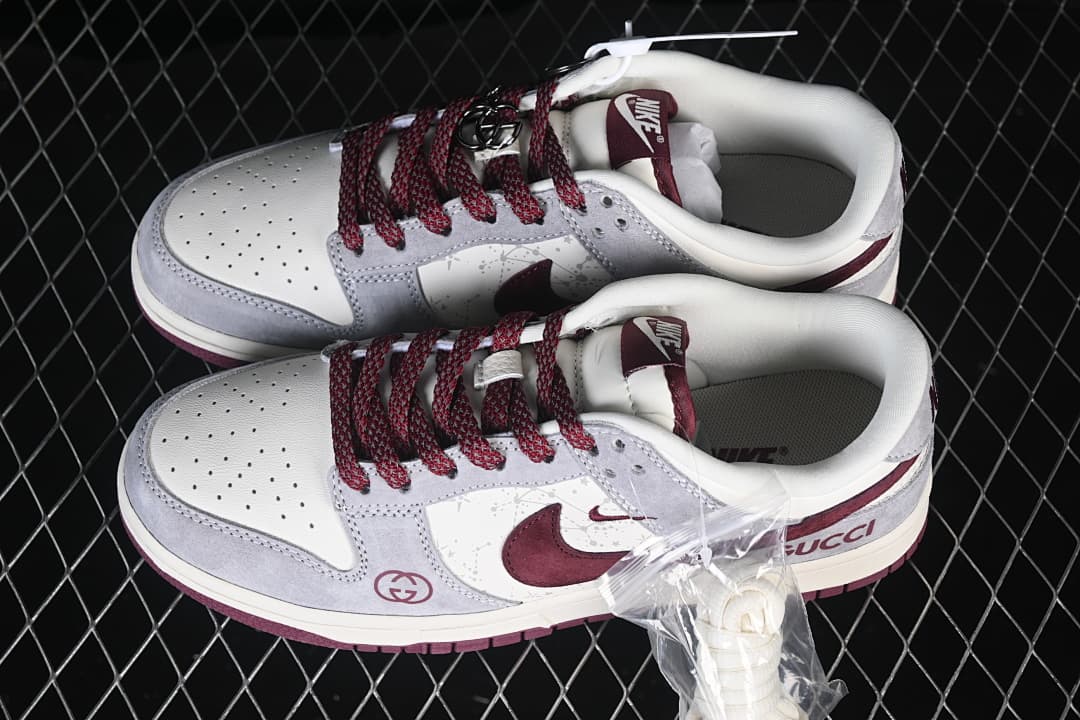 Nike SB Dunk Low Grey/White/Burgundy