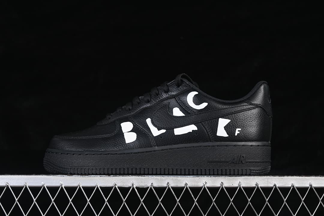 GX CDG x Air Force 1'07 Low Collaboration Full Grain Leather Air Force 1 Low-top Casual Skate Shoes