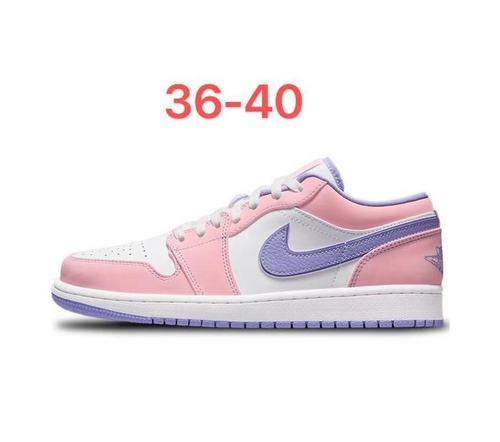 Air Jordan 1 Low Pink/White/Purple