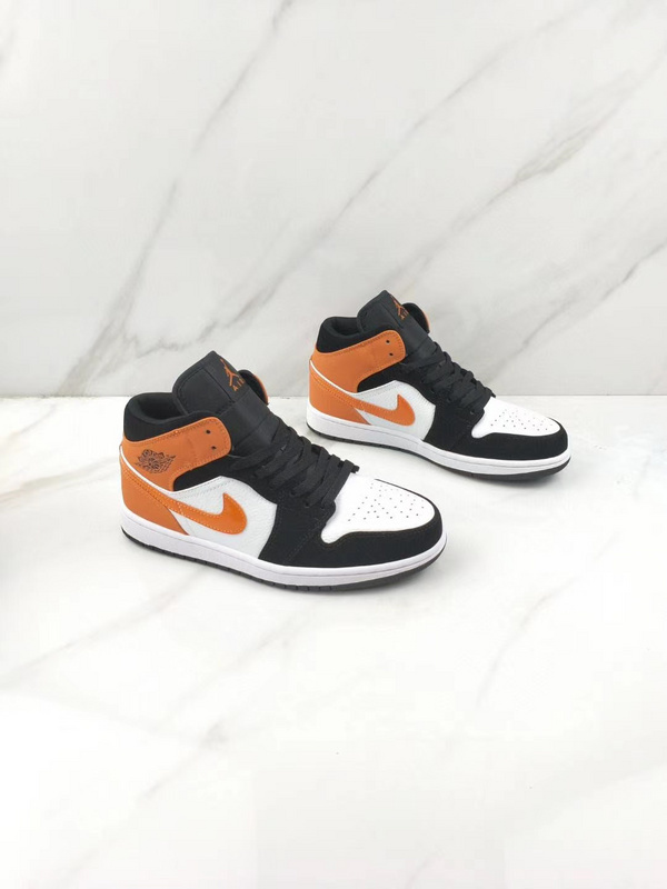 Air Jordan 1 Mid Black/White/Orange