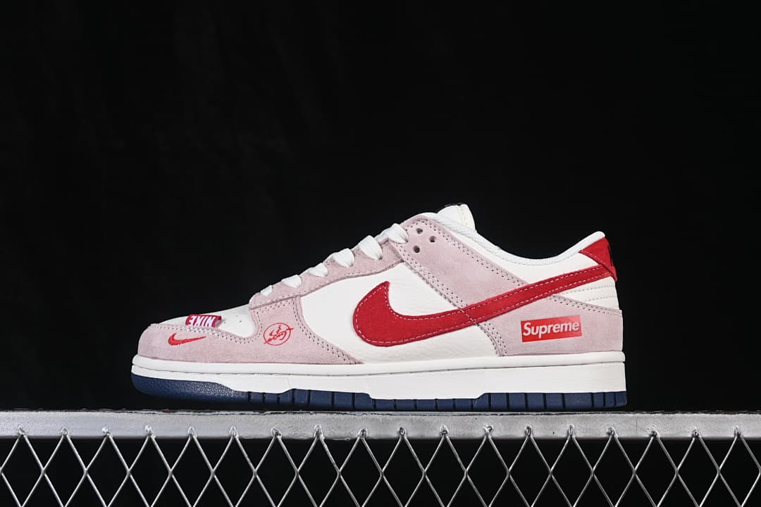 SB Dunk Low White/Red/Pink