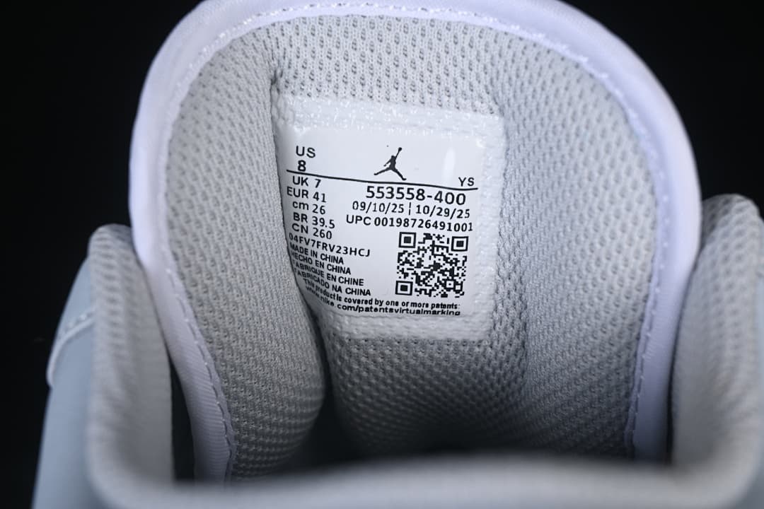 Air Jordan 1 Low White/Grey/Blue Swoosh