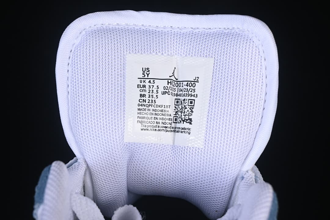 Air Jordan 1 Low White/Blue Denim/Pink Swoosh