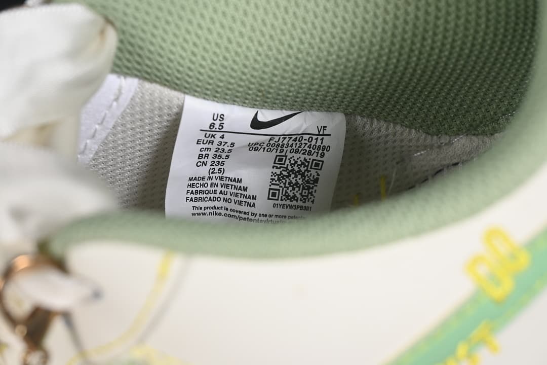 Air Force 1 '07 Low Jade Pearl Canvas Hand-painted Graffiti Green Pearl Scenery Air Force 1 Low-top Casual Skate Shoes