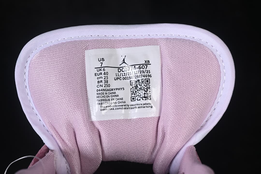 Air Jordan 1 Low White/Pink