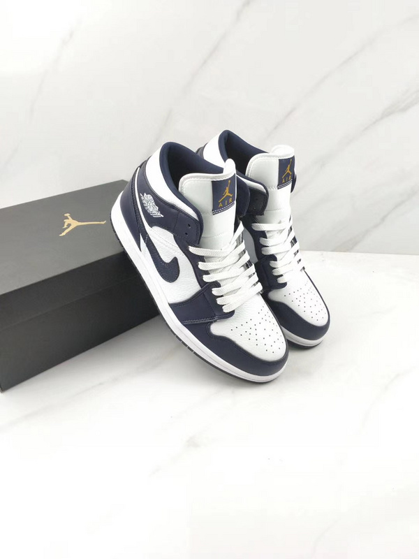 Air Jordan 1 Mid Obsidian/White