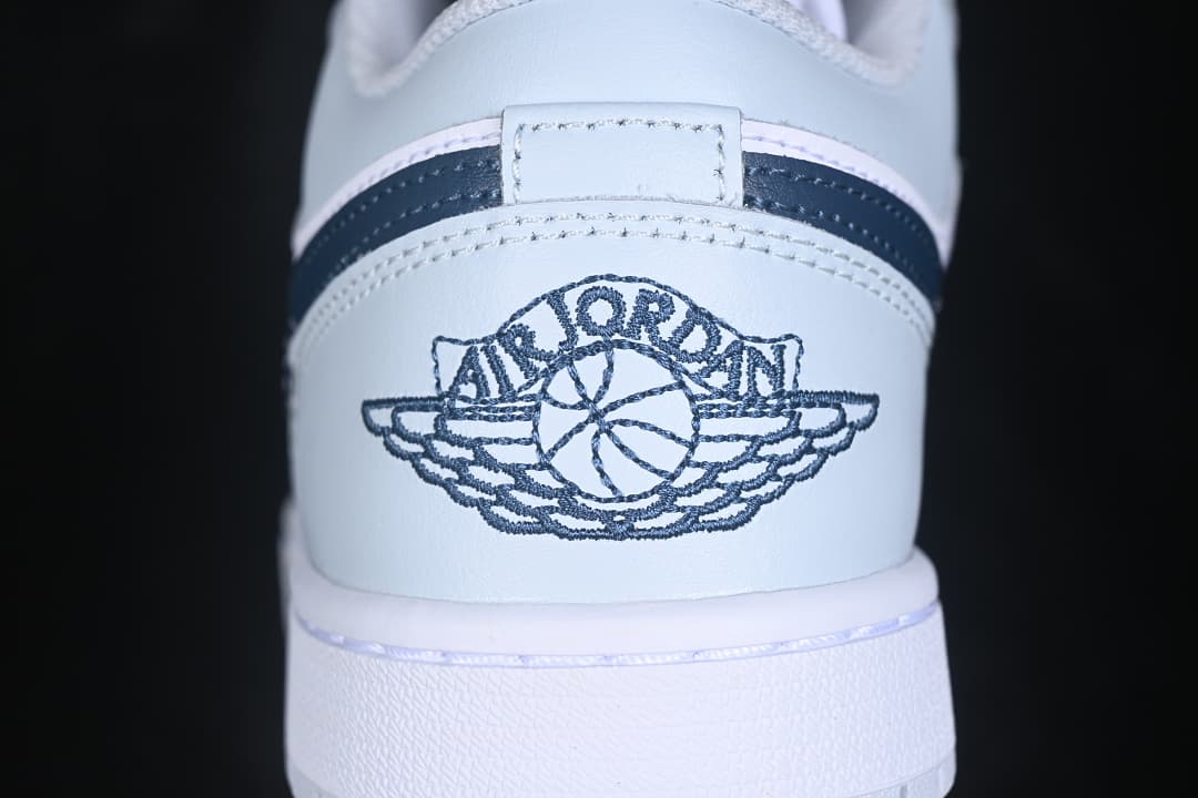 Air Jordan 1 Low White/Grey Blue Swoosh