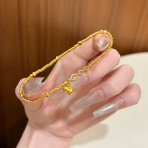 Gold Plated Hulu Gourd Wrap Bracelet for Women, Fashion Chain Bracelet