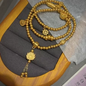 Gold Tone Layered Three-Ring Bracelet for Women, Fashion Design