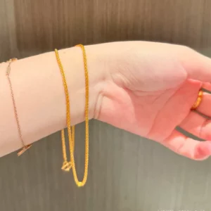 Chopin Chain Gold Plated Necklace for Women, Minimalist Pendant Gift