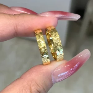 Gold Plated Alloy Sakura Ring for Women, Fashion Jewelry Gift
