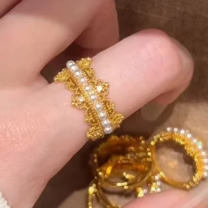 Gold-Tone Crown Ring for Women, Fashion Alloy Jewelry