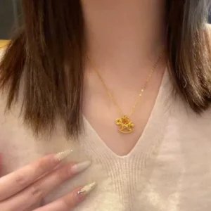 Gold Plated Horse Pendant Necklace for Women, Fashion Layering Chain