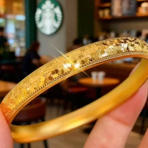 Gold Tone Dolphin Bracelet for Women, Sparkling Fashion Bangle