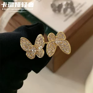 Gold Plated Butterfly Ring for Women, Gift Idea